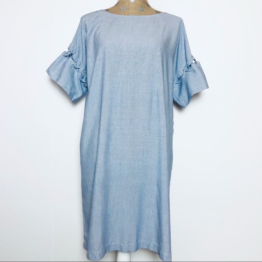 Madewell Pinstriped Dress Size M